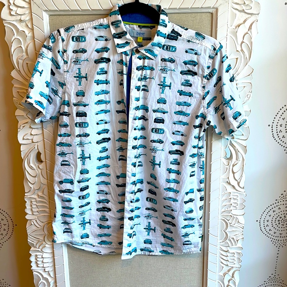 Boys Vintage Style Short Sleeve Button-down